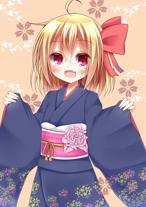 Ảnh anime nữ mặc kimono