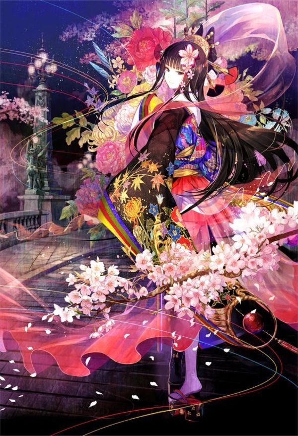 Ảnh anime mặc kimono