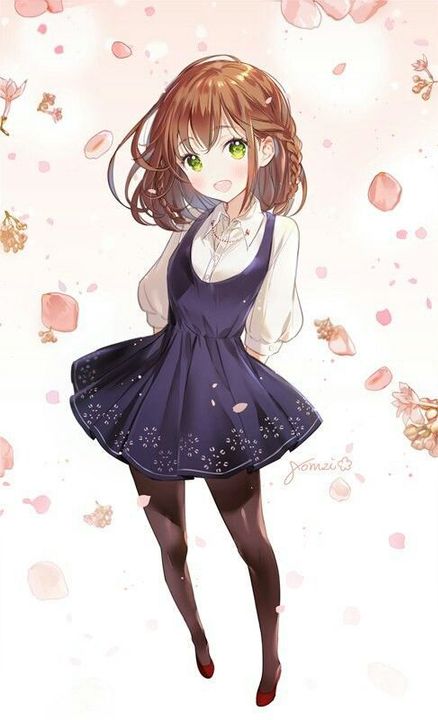 Ảnh Anime girl tóc nâu