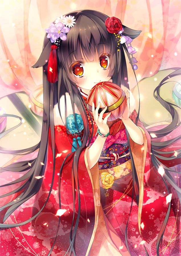 Anime mặc kimono