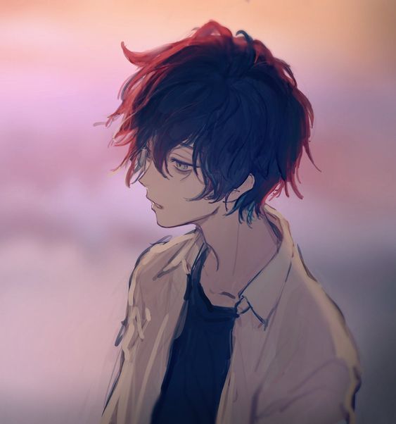 ảnh anime boy sad