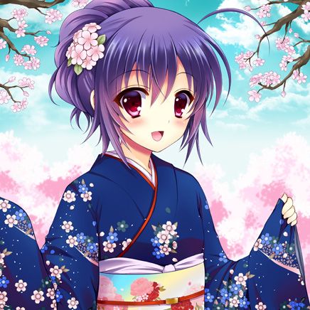 Ảnh anime nữ mặc kimono