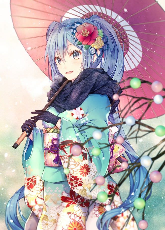 Ảnh anime mặc kimono xinh đẹp, cực cute cưng xỉu