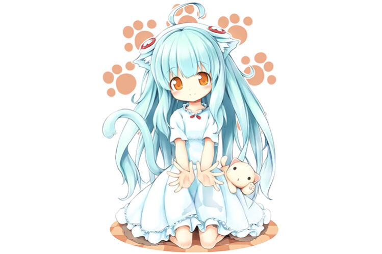 Hình anime thỏ con đáng yêu, cute, đáng yêu