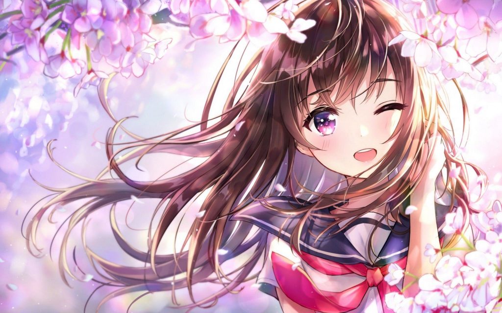 Hình anime girl ngang đáng yêu, dễ thương nhất